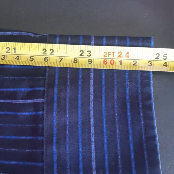 Bugathchi UOMO SZ M 100% Cotton Men's Blue Striped Button Up Shirt - Picture 11 of 12